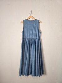 Vintage Denim Midi Dress (S)
