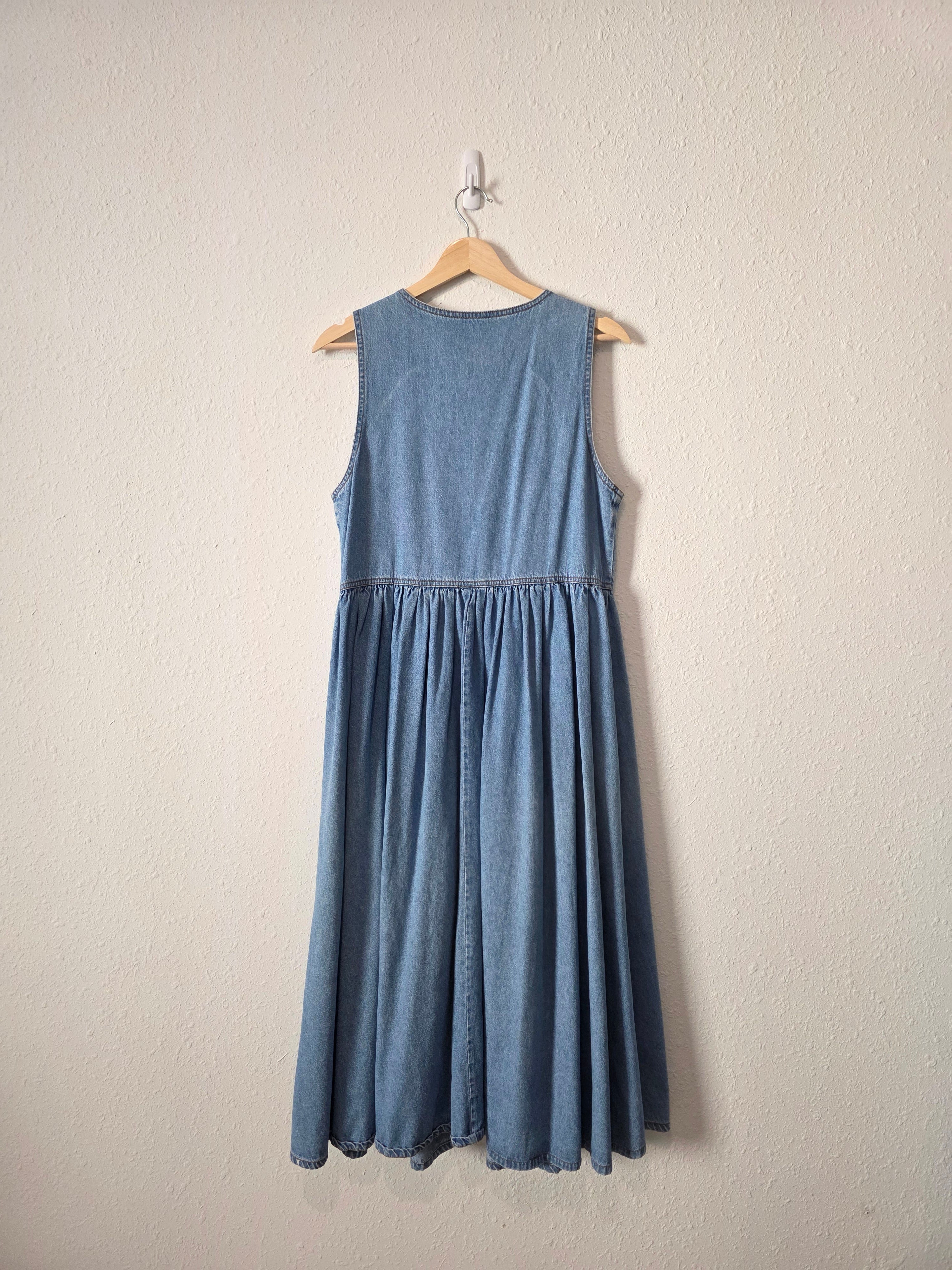 Vintage Denim Midi Dress (S)
