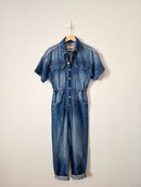 Free People Denim Coveralls (XS)