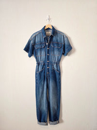 Free People Denim Coveralls (XS)