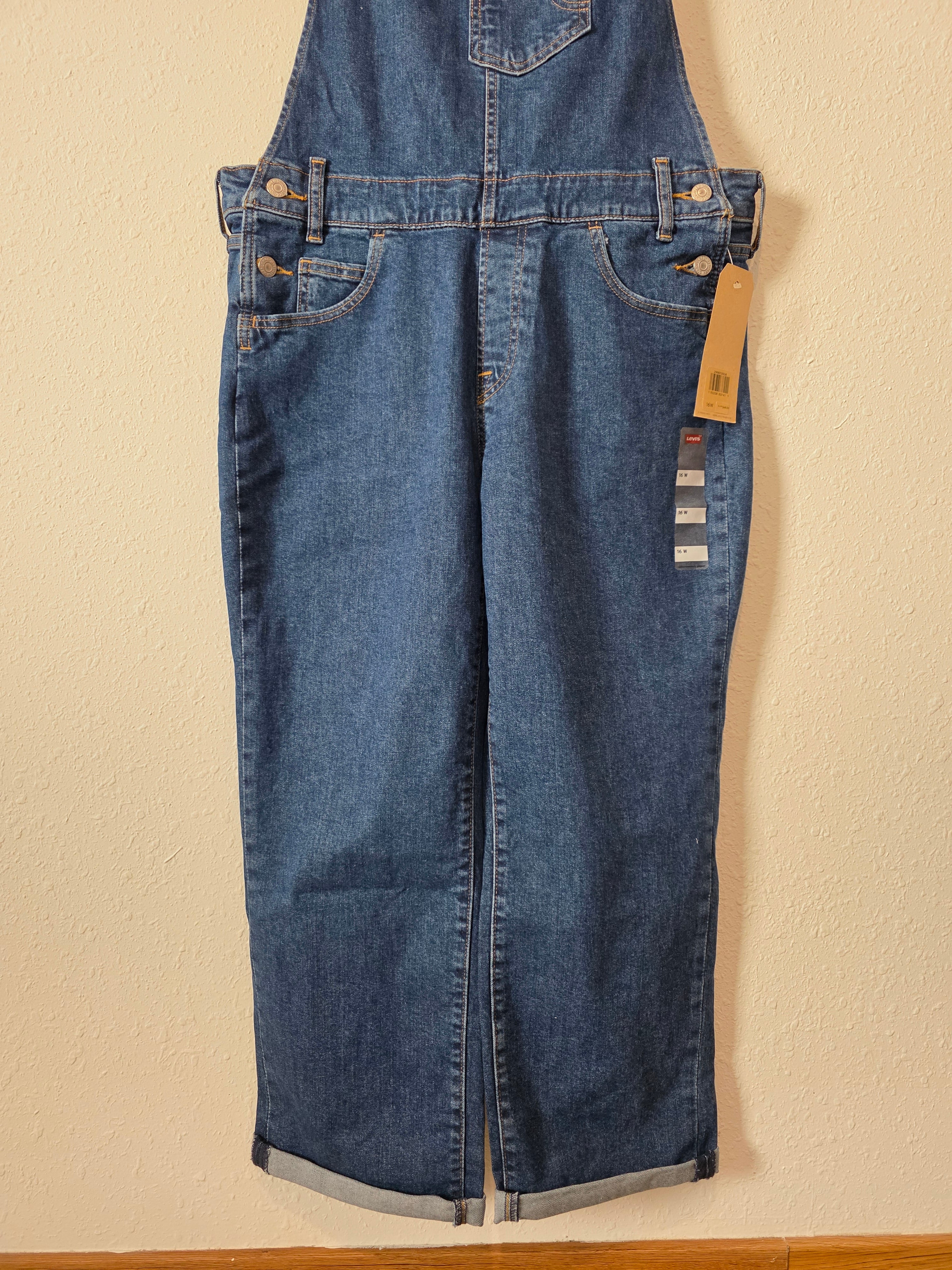 NEW Levi's Straight Denim Overalls (16W)
