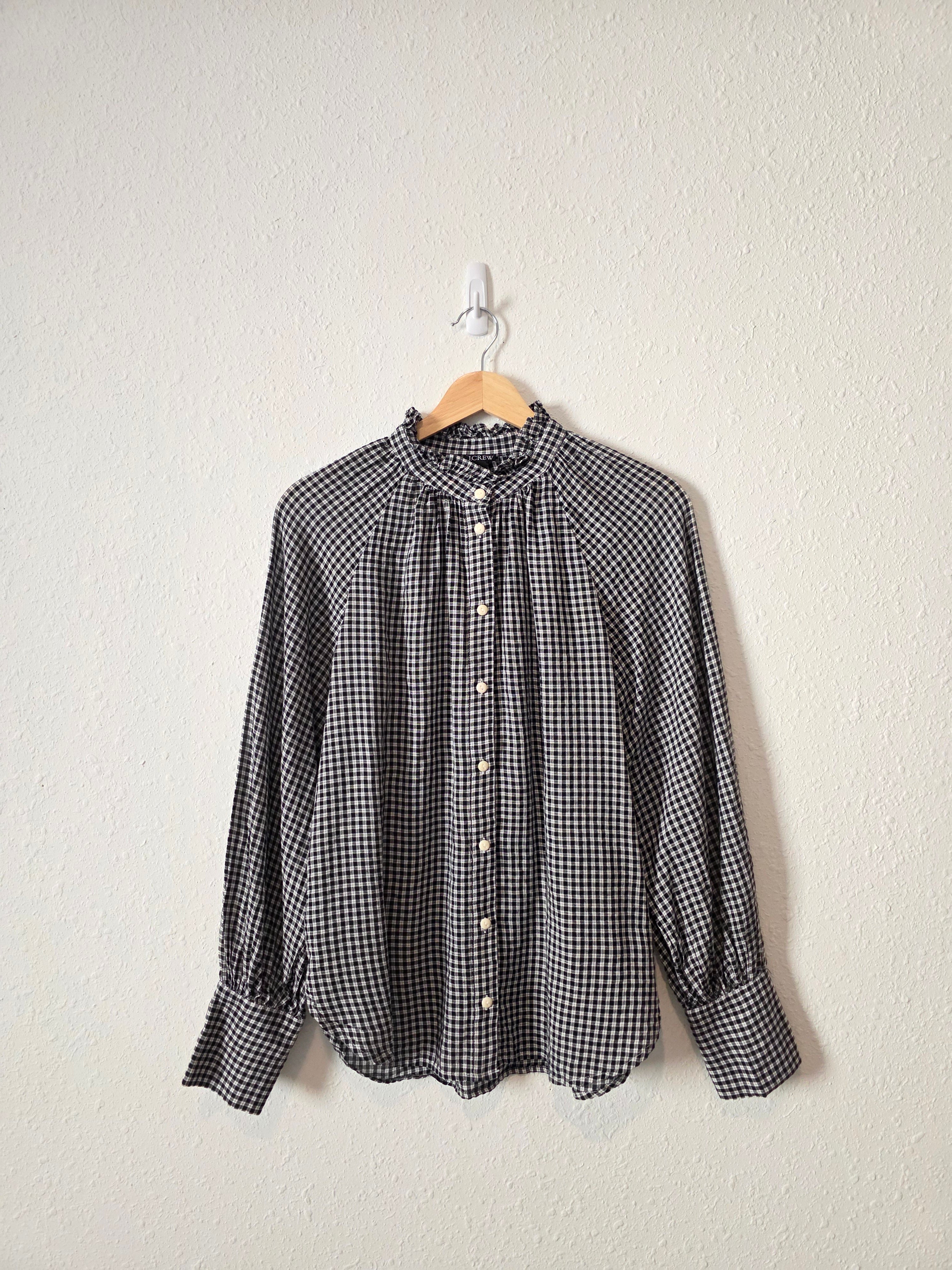 J.Crew Plaid Relaxed Button Up Top (4)
