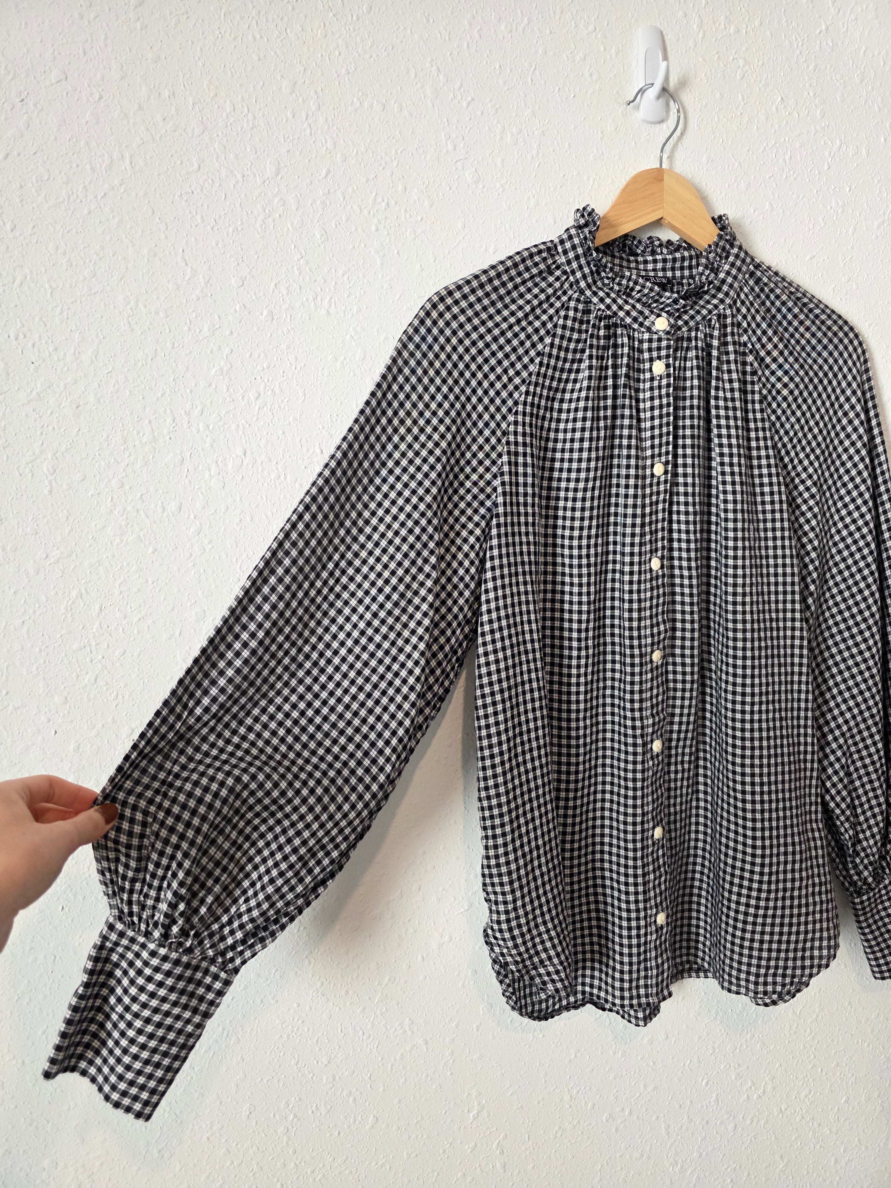 J.Crew Plaid Relaxed Button Up Top (4)