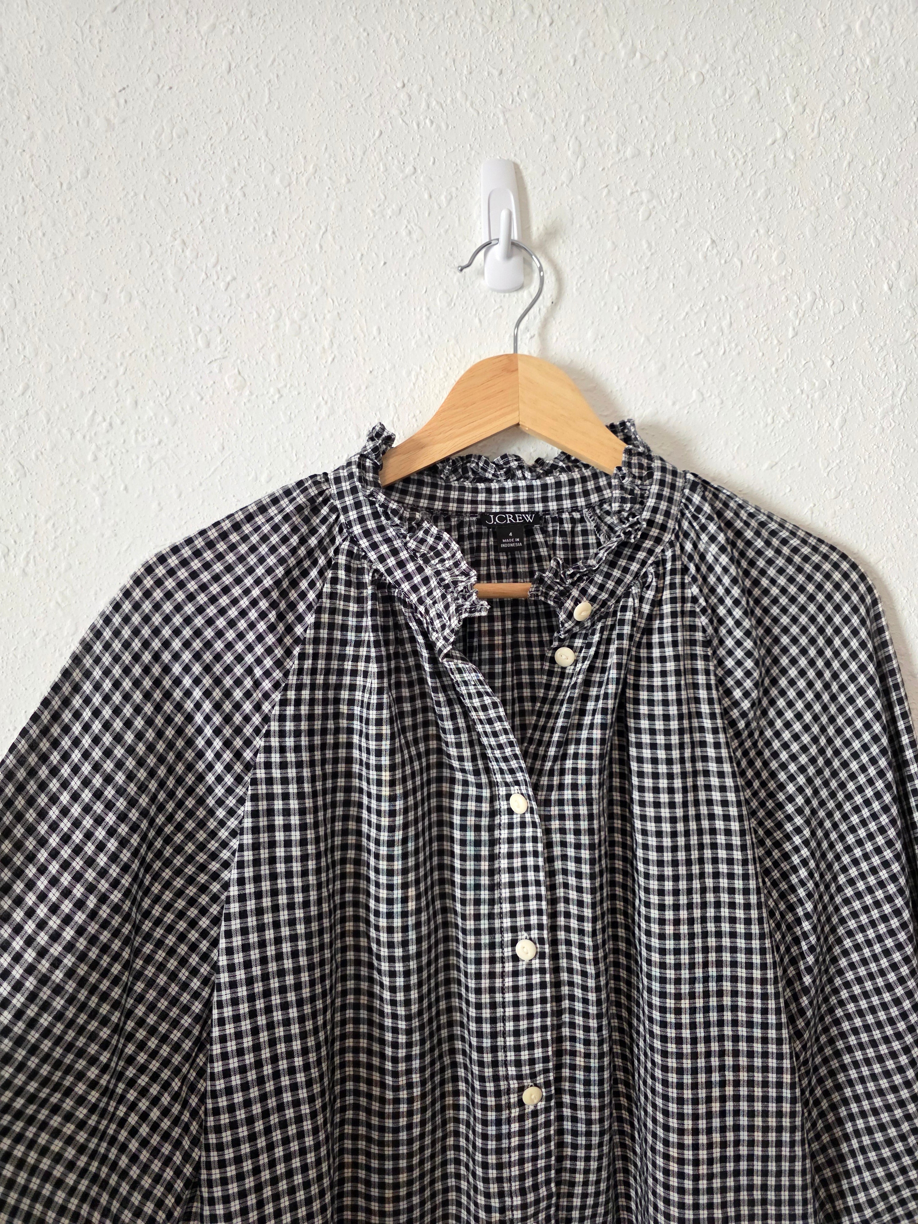J.Crew Plaid Relaxed Button Up Top (4)