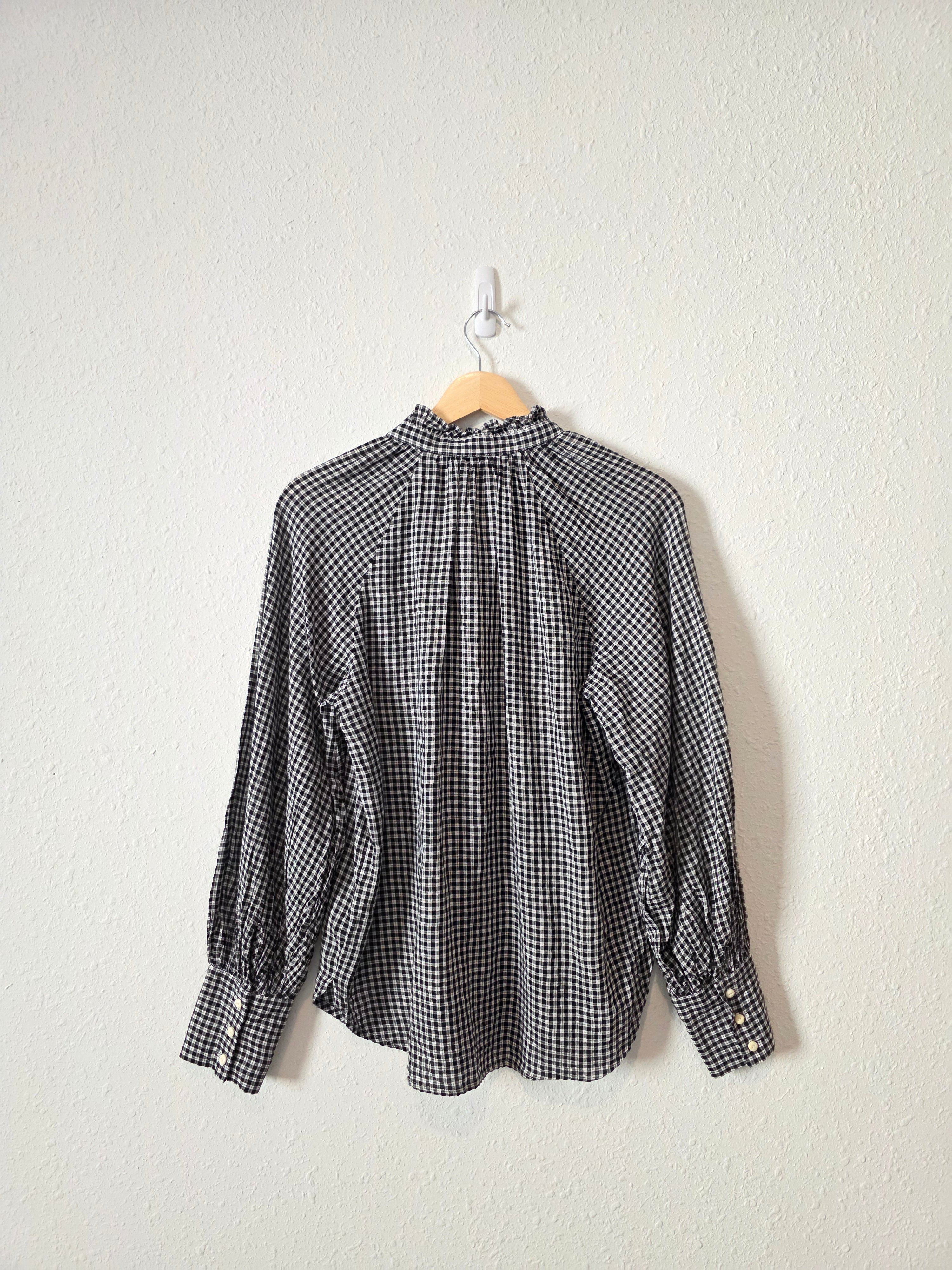 J.Crew Plaid Relaxed Button Up Top (4)