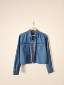 J.Crew Cropped Denim Button Up Shirt (6)
