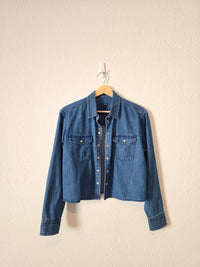 J.Crew Cropped Denim Button Up Shirt (6)