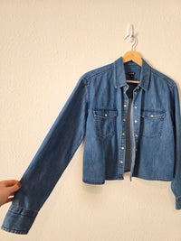 J.Crew Cropped Denim Button Up Shirt (6)