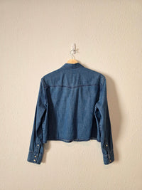 J.Crew Cropped Denim Button Up Shirt (6)