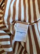 Neutral Striped Mockneck Top (S)