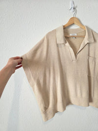 Banana Republic Oat Cotton Linen Relaxed Top (M/L)
