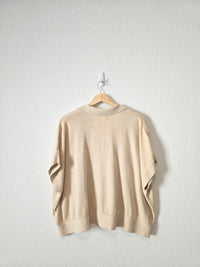 Banana Republic Oat Cotton Linen Relaxed Top (M/L)