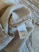 Neutral Textured Linen Button Up (XL)