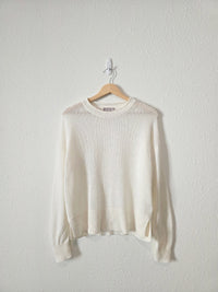 J.Crew Cotton Linen Crewneck Sweater (S)