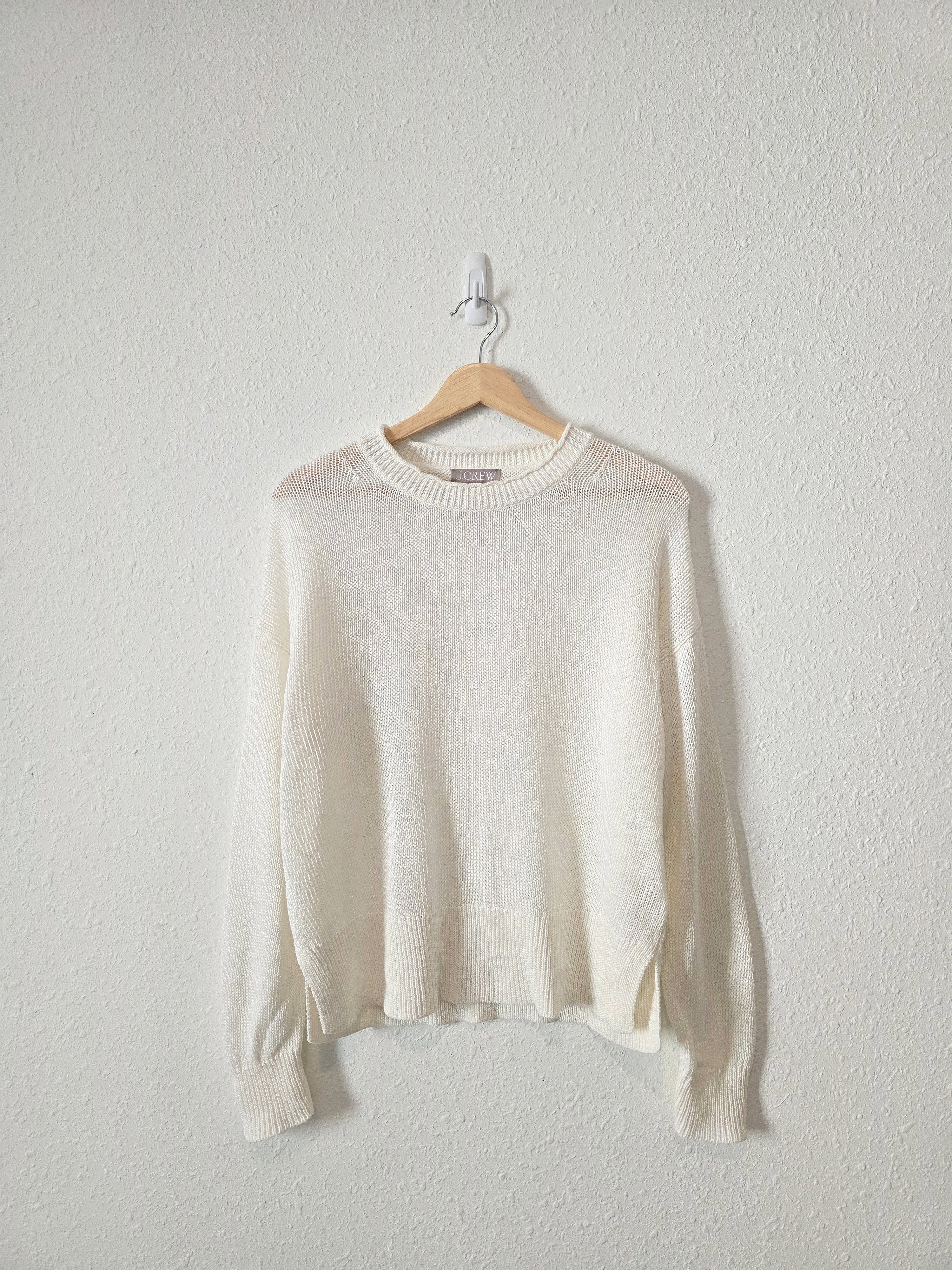 J.Crew Cotton Linen Crewneck Sweater (S)