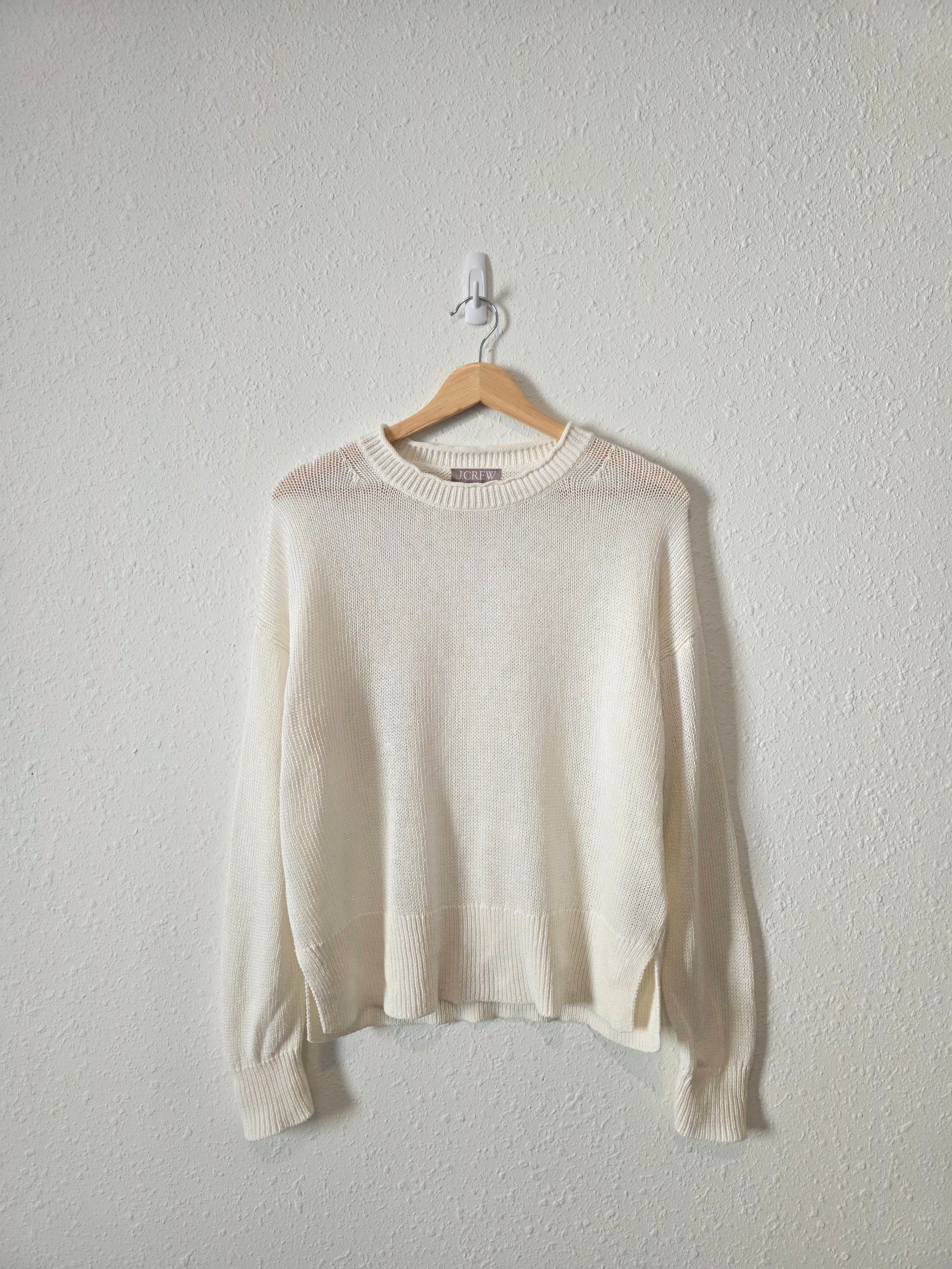 J.Crew Cotton Linen Crewneck Sweater (S)