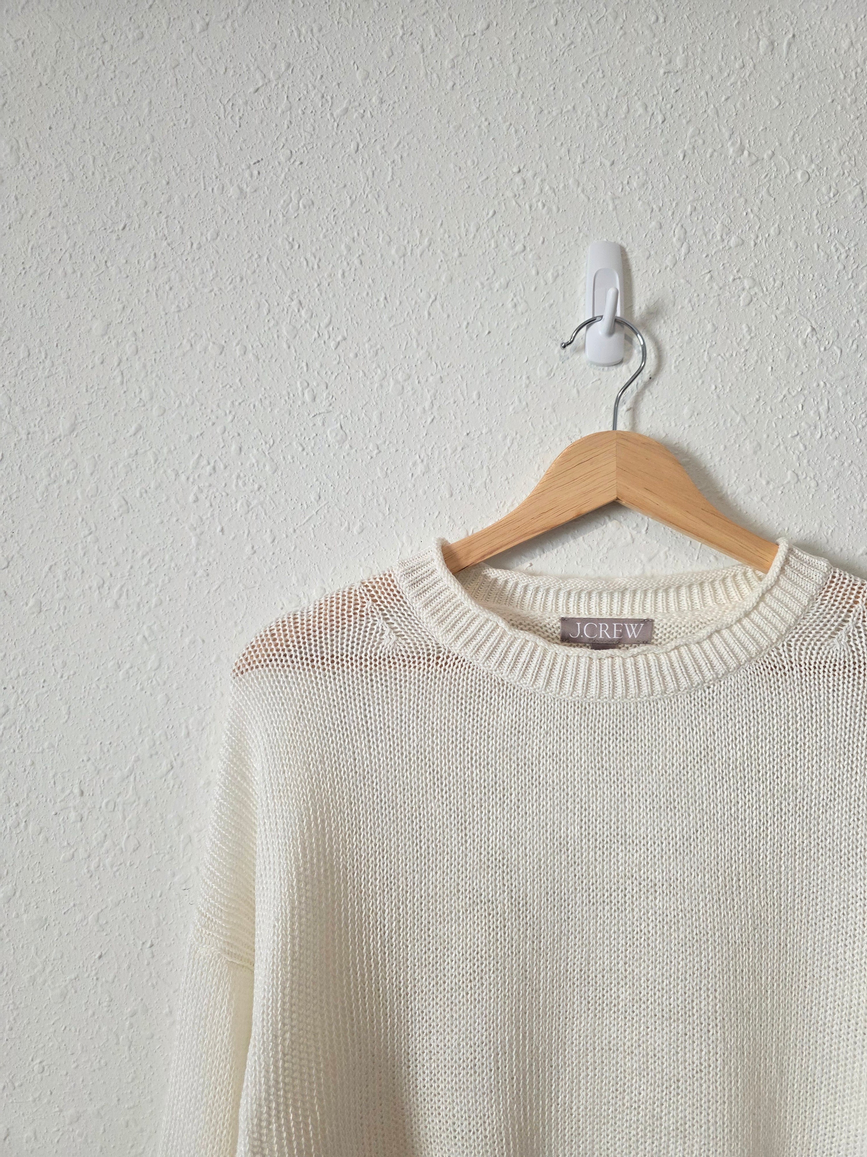J.Crew Cotton Linen Crewneck Sweater (S)