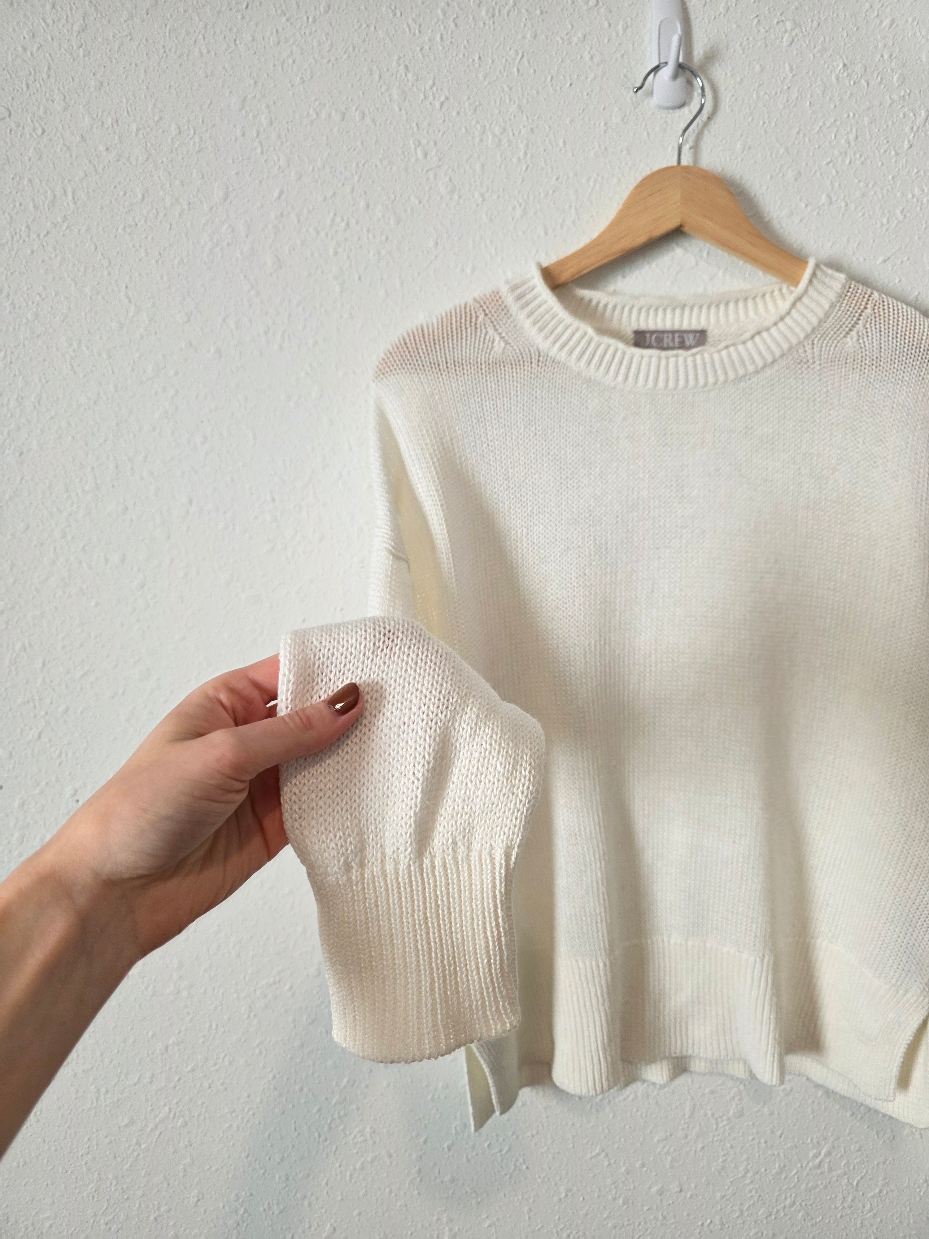 J.Crew Cotton Linen Crewneck Sweater (S)