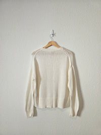 J.Crew Cotton Linen Crewneck Sweater (S)