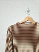 Wishlist Neutral Striped Rollneck Top (L)