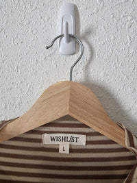 Wishlist Neutral Striped Rollneck Top (L)