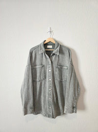 Z Supply Green Oversized Shirt Jacket (XL)
