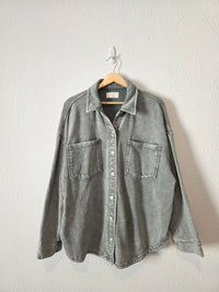 Z Supply Green Oversized Shirt Jacket (XL)