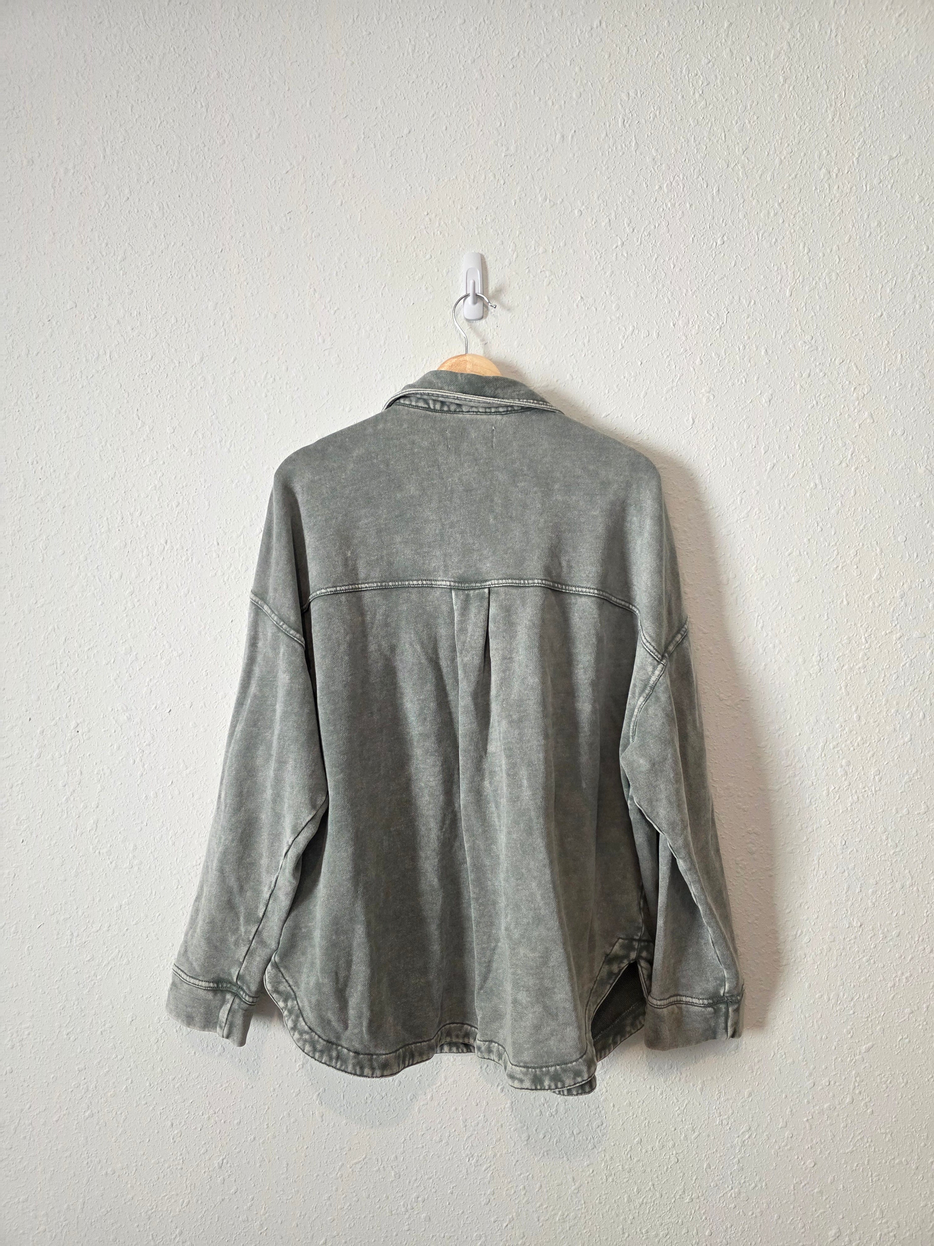 Z Supply Green Oversized Shirt Jacket (XL)