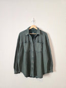 Aerie Green Waffle Shirt Jacket (M)