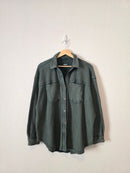 Aerie Green Waffle Shirt Jacket (M)