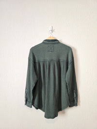 Aerie Green Waffle Shirt Jacket (M)