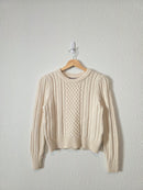 J.Crew Cable Knit Cotton Sweater (XS)