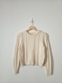 J.Crew Cable Knit Cotton Sweater (XS)