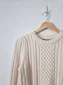 J.Crew Cable Knit Cotton Sweater (XS)