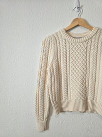 J.Crew Cable Knit Cotton Sweater (XS)
