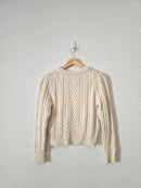 J.Crew Cable Knit Cotton Sweater (XS)