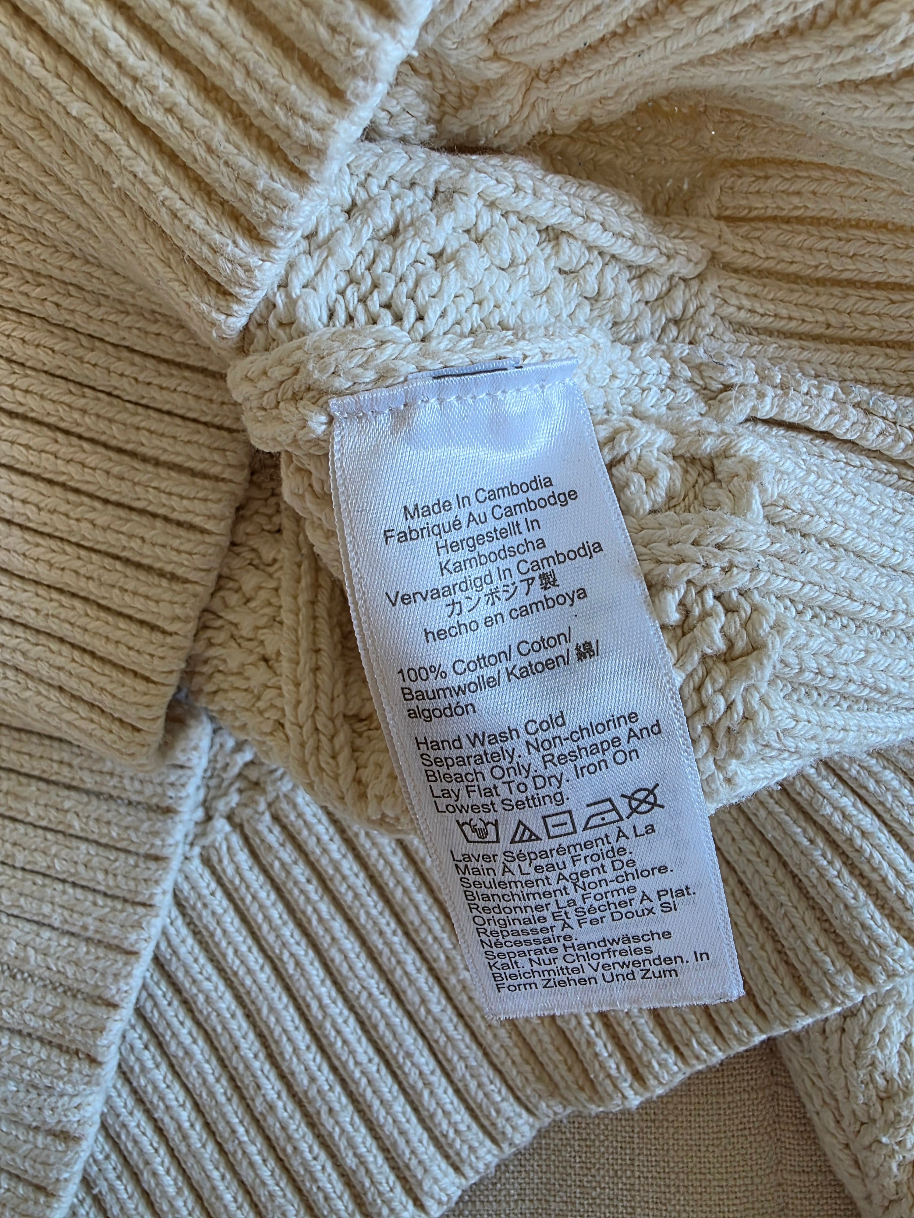 J.Crew Cable Knit Cotton Sweater (XS)