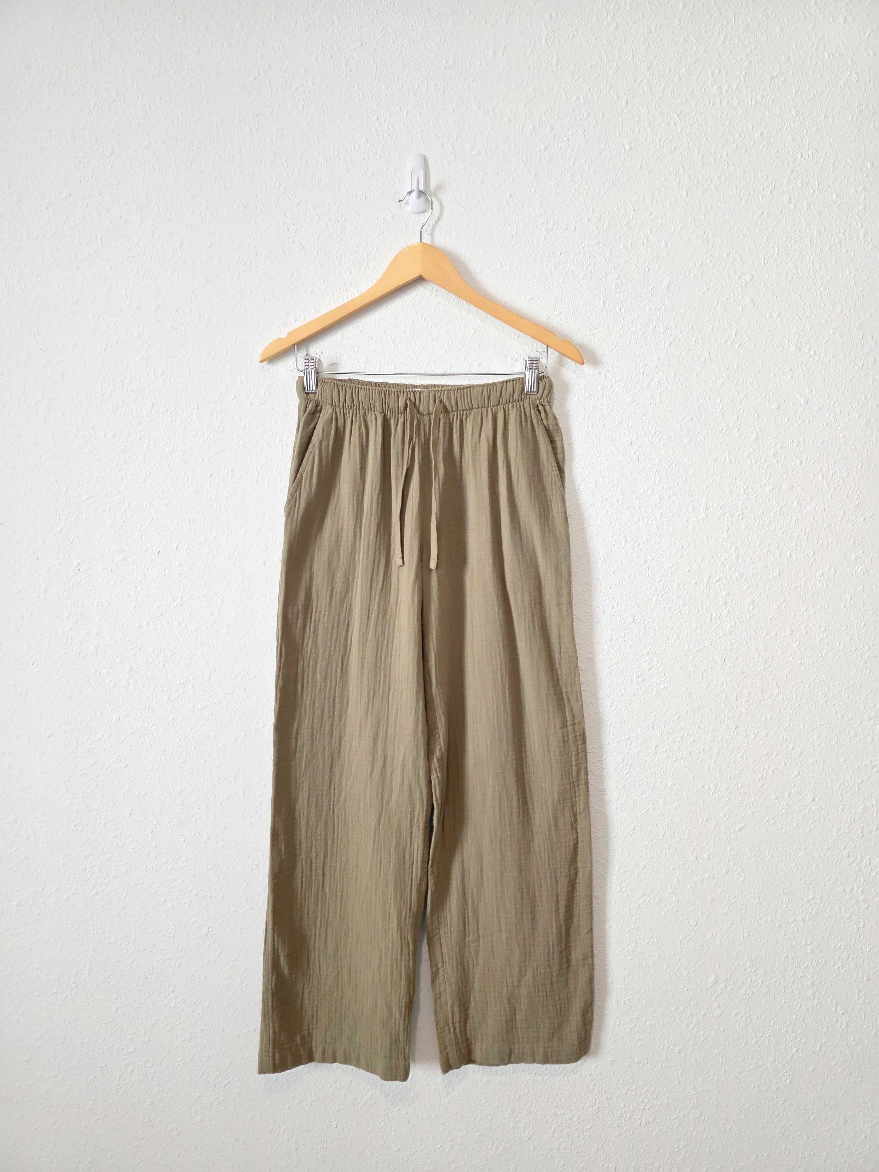 Aritzia Sage Cotton Gauze Pants (XXS/XS)