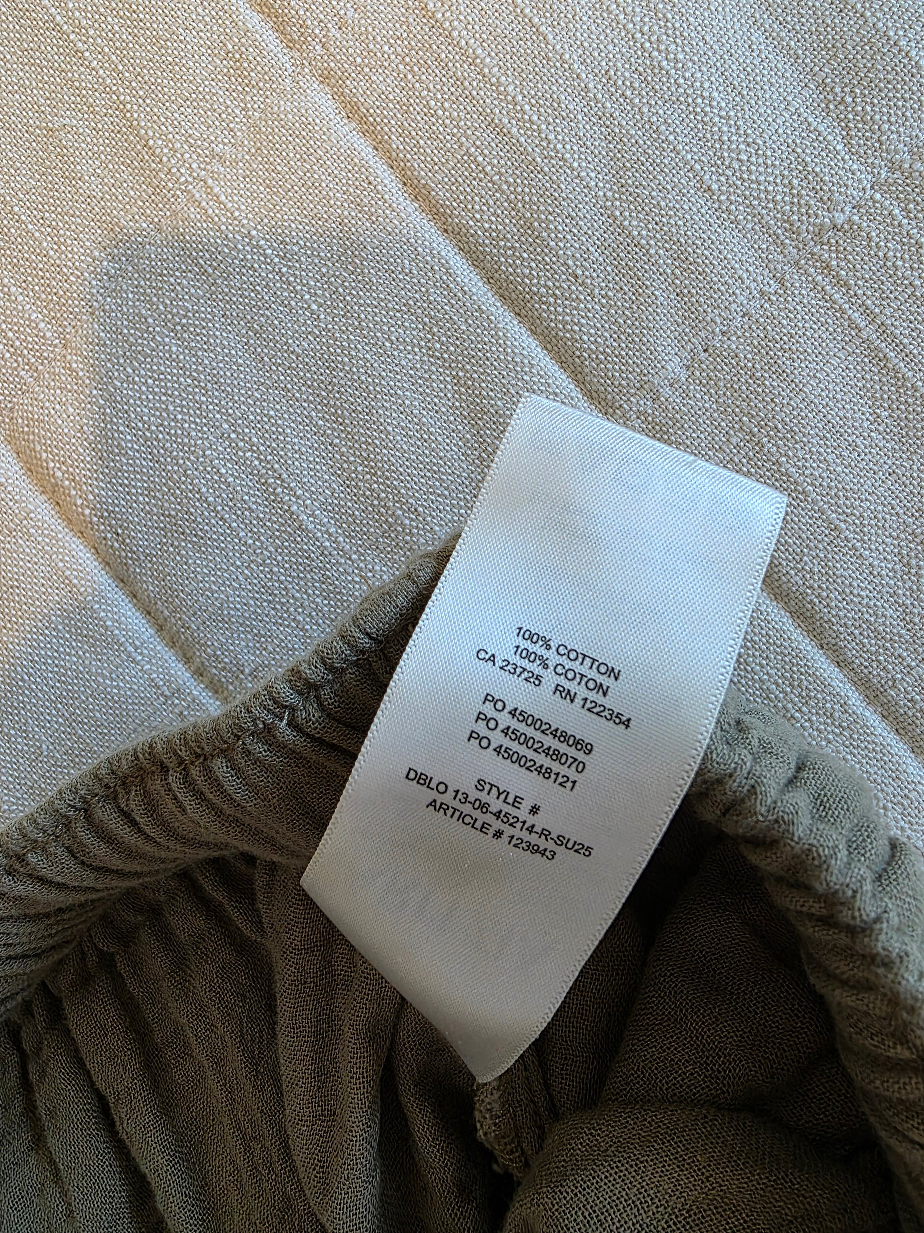 Aritzia Sage Cotton Gauze Pants (XXS/XS)