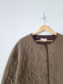 Heartloom Green Floral Quilted Jacket (S)