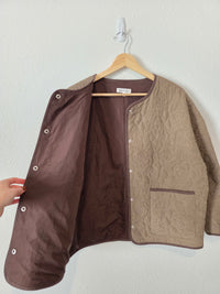 Heartloom Green Floral Quilted Jacket (S)