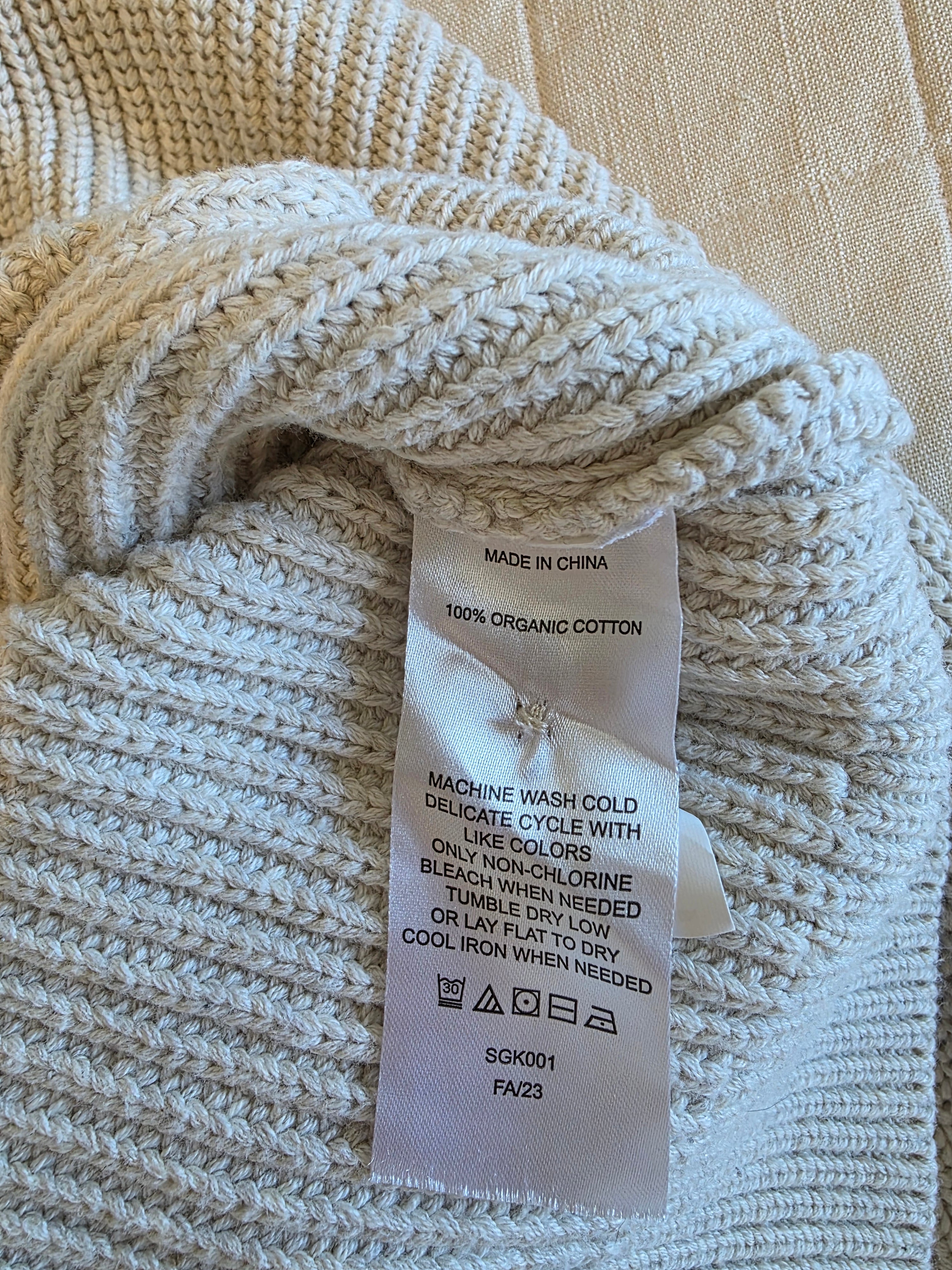 Quince Organic Cotton Fisherman Cardigan (XL)