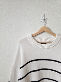 Quince Organic Cotton Striped Sweater (L)