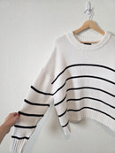 Quince Organic Cotton Striped Sweater (L)