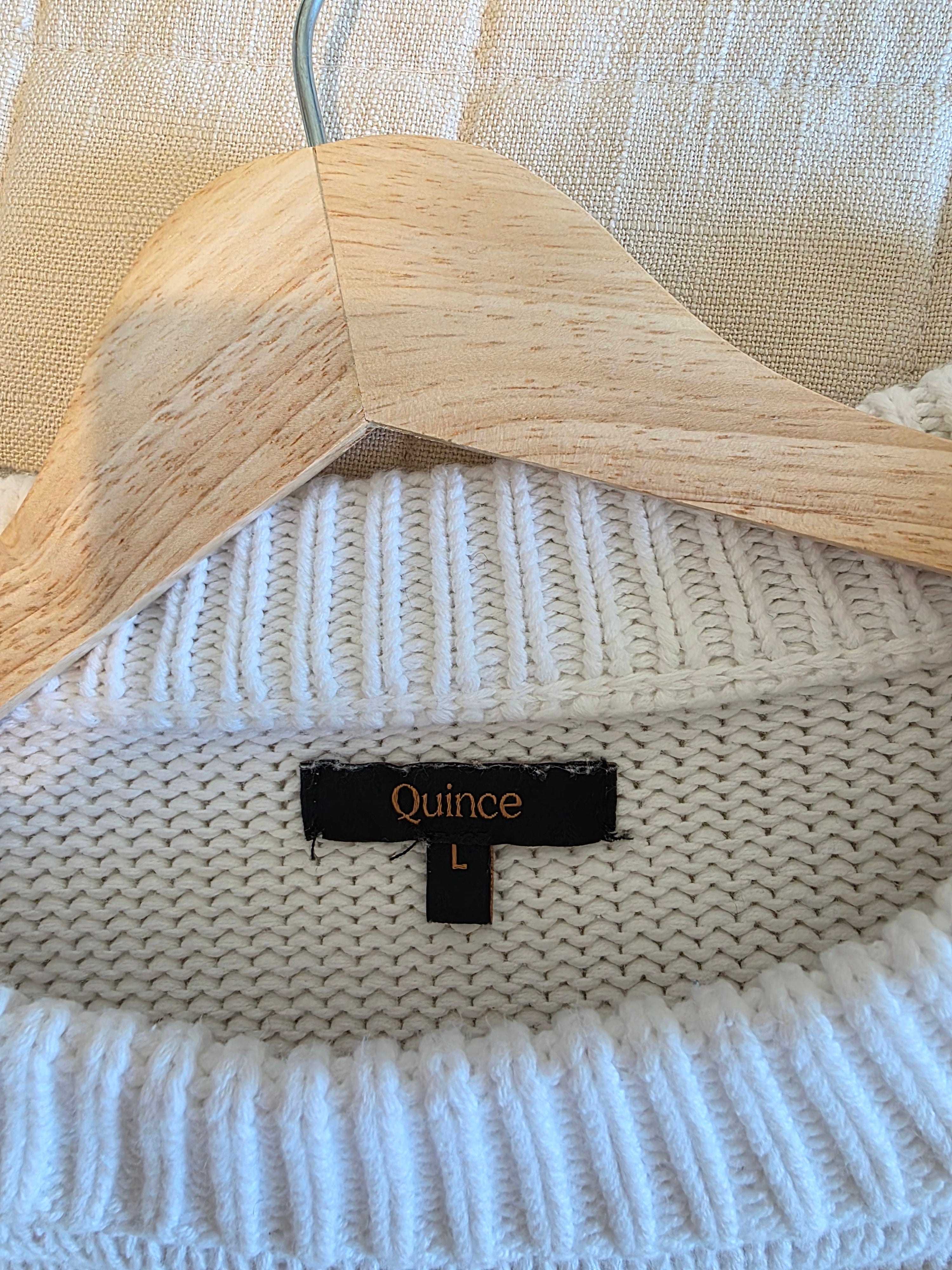 Quince Organic Cotton Striped Sweater (L)