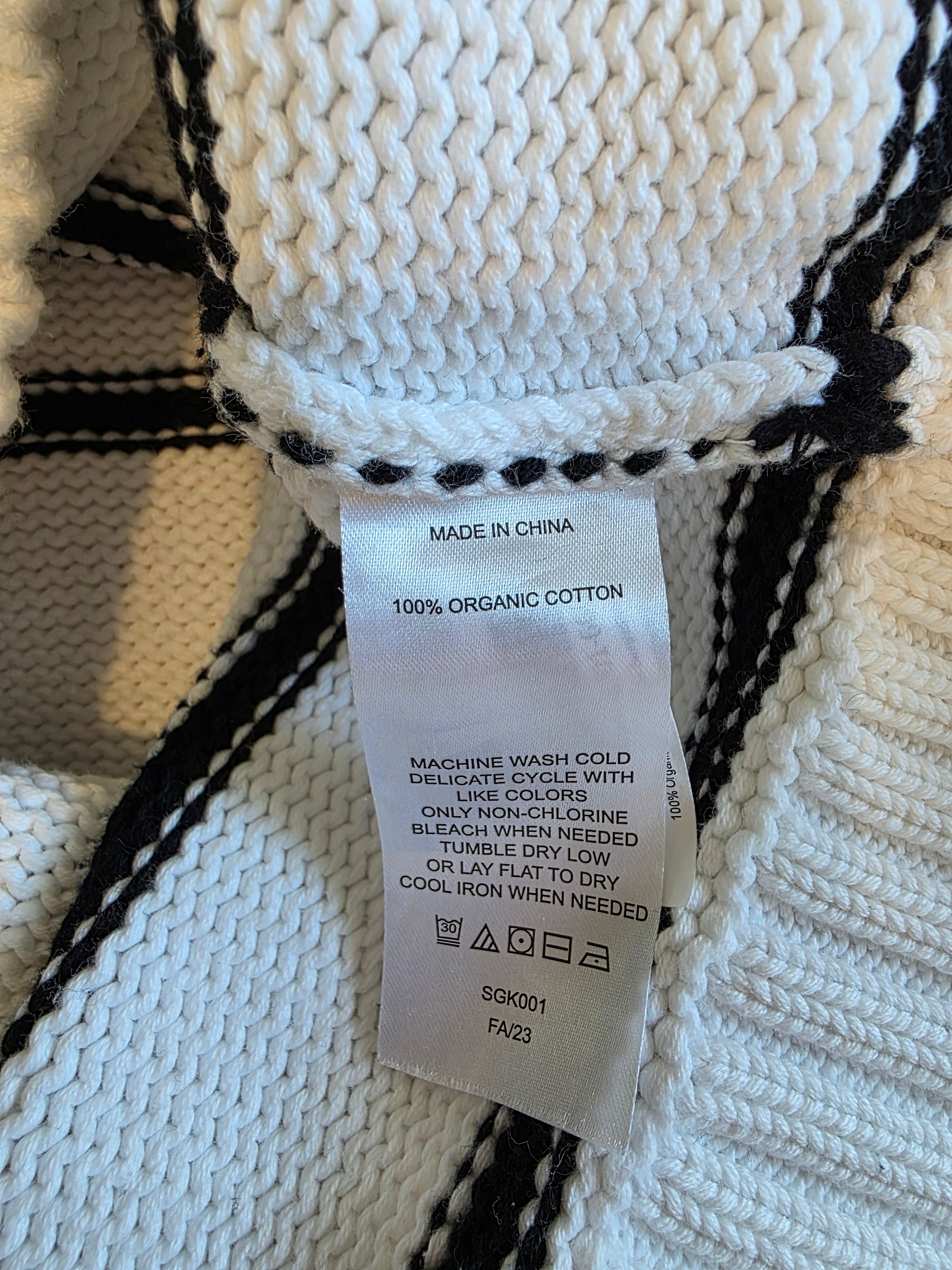 Quince Organic Cotton Striped Sweater (L)
