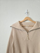 Lou & Grey Cotton Quarter Zip Pullover (M)