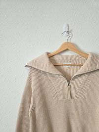 Lou & Grey Cotton Quarter Zip Pullover (M)