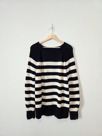Aerie Oversized Striped Cotton Sweater (M)