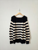 Aerie Oversized Striped Cotton Sweater (M)